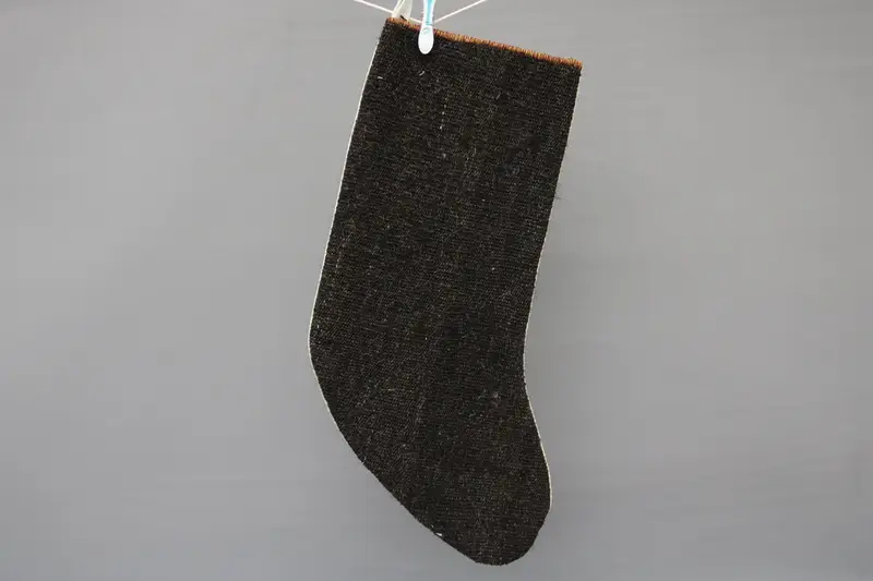 Kahverengi Noel Süsleri Çorabı, 9 İnç Geniş Tatil Dekoru