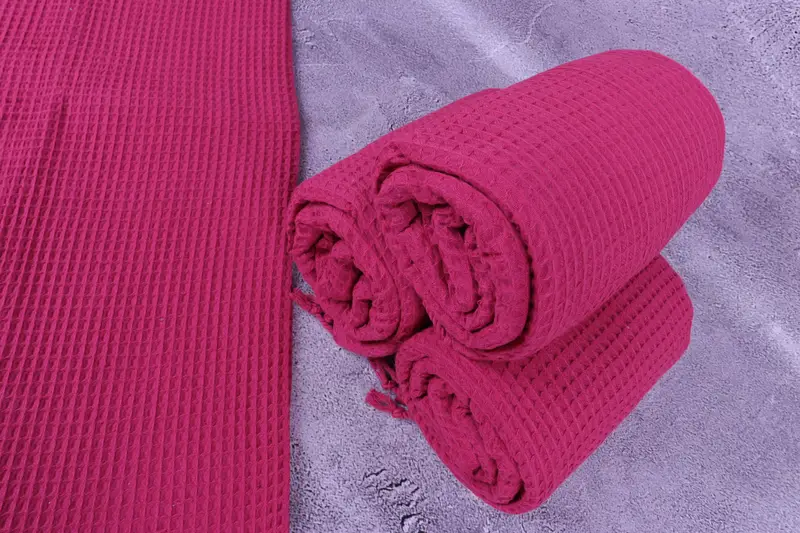 Bridesmaid Proposal Gift, Bachelorette Party Gifts, 68x36 Cotton Waffle Towel, Embroidered Towel, Fringed Turkish towel for poolside, Bachelor Gifts - 8
