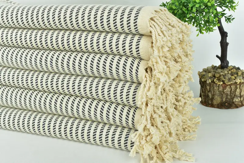 Personalised Gift, Travel towel, Holiday Towel, Gifts For Him, 70x40 Cotton Polka Dot Towel, Personalized Gifts, Embroidered Beach Towel - 3