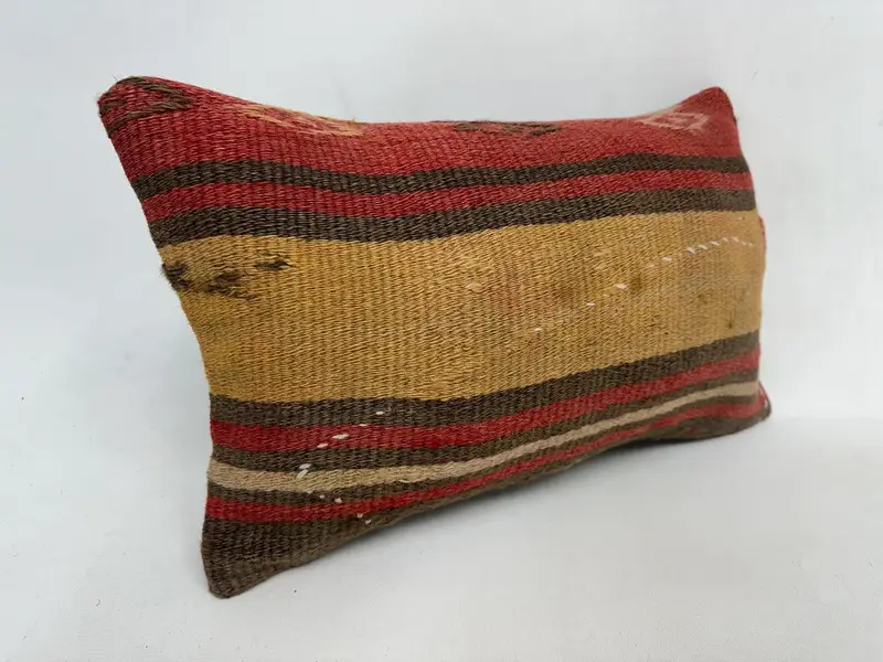 Cushion, Pillow for Couch, Lounge Throw Pillow, Vintage Pillow, Accent Pillow Cover, Turkish Kilim Pillow, Luxury Pillow Cover, 12x20 Beige Pillow - 3