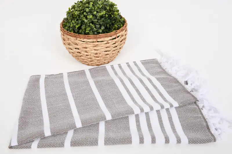 Monogram Kitchen Towel, Turkish Tea Towel, Towel With Name, Travel Towel, Personalized Wedding Gift, 40x20 Cotton Zig zag Towel, Custom Hand Towel - 4