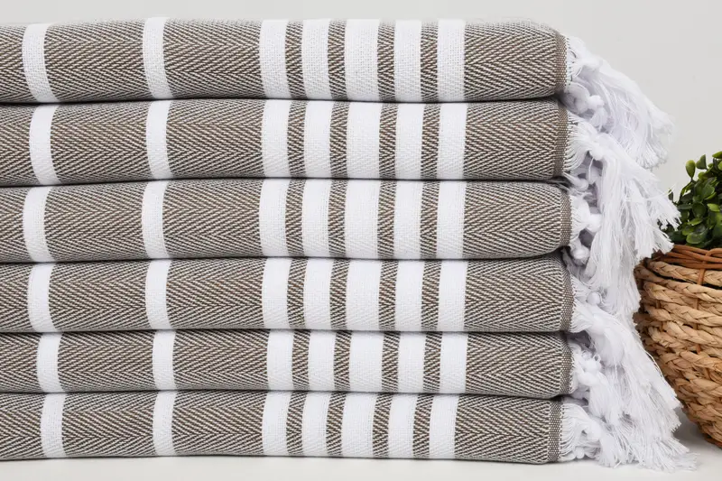 Monogram Kitchen Towel, Turkish Tea Towel, Towel With Name, Travel Towel, Personalized Wedding Gift, 40x20 Cotton Zig zag Towel, Custom Hand Towel - 2