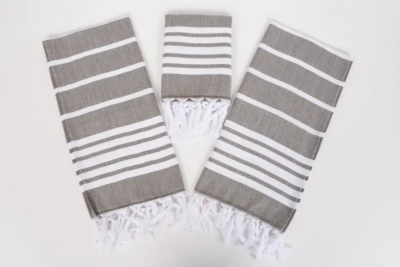 Monogram Kitchen Towel, Turkish Tea Towel, Towel With Name, Travel Towel, Personalized Wedding Gift, 40x20 Cotton Zig zag Towel, Custom Hand Towel - 6