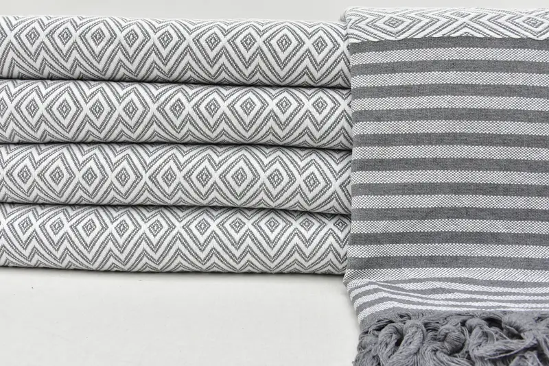 Woven Blanket, Organic Throw, Tablecloth, 104x80 Cotton Diamond Towel, Custom Blanket, Decorative Bedspread, Embroidery Bedspread, Turkish Bedspread - 1