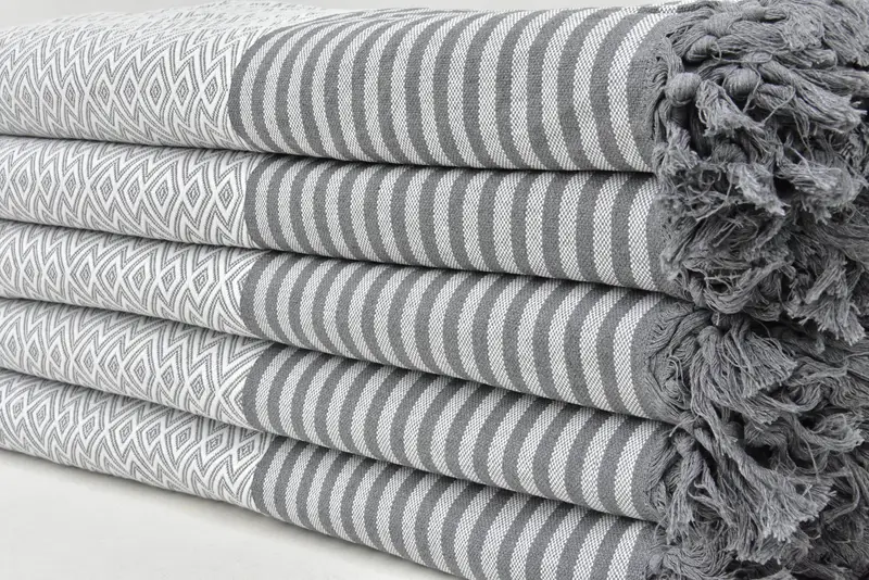 Woven Blanket, Organic Throw, Tablecloth, 104x80 Cotton Diamond Towel, Custom Blanket, Decorative Bedspread, Embroidery Bedspread, Turkish Bedspread - 3