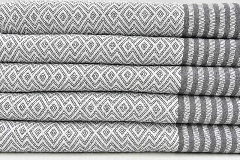 Woven Blanket, Organic Throw, Tablecloth, 104x80 Cotton Diamond Towel, Custom Blanket, Decorative Bedspread, Embroidery Bedspread, Turkish Bedspread - 4