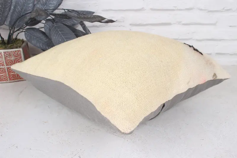 Cushion Cover, Kilim Pillow, Home Decor Pillow, Boho Pillow, Art Deco Pillow Case, 16x16 Beige Pillow Cover, Wholesale Pillow - 6