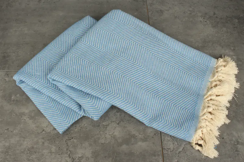 Oversized Beach Towel, Bachelorette Party Favors, Tablecloth, 84x68 Cotton Zig zag Towel, Turkish Towel Blanket, Monogram Blanket, Gift For Coworker - 5