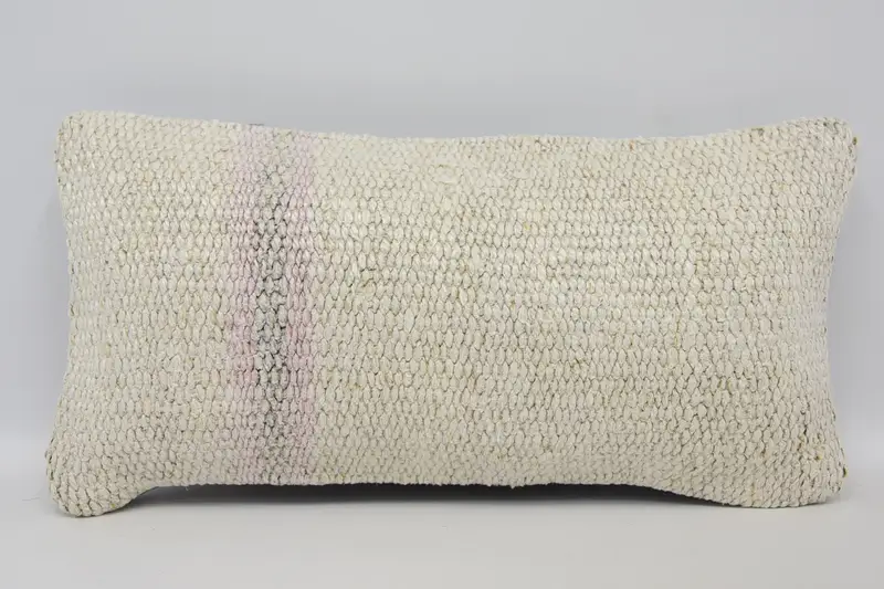 8x16 Beige Pillow Case, Gift Pillow, Handmade Throw Pillow Case, Ethnical Kilim Rug Pillow, Turkish Kilim Pillow, Pillow Sham - 1