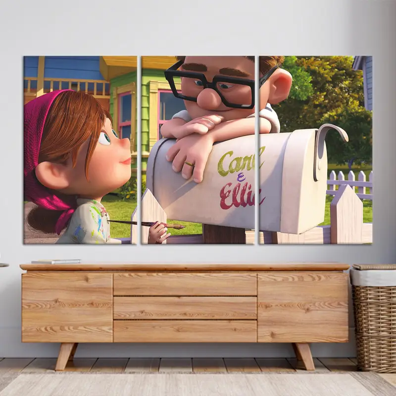 Romantic Couple Canvas: Love Inspired by 'Up' Movie