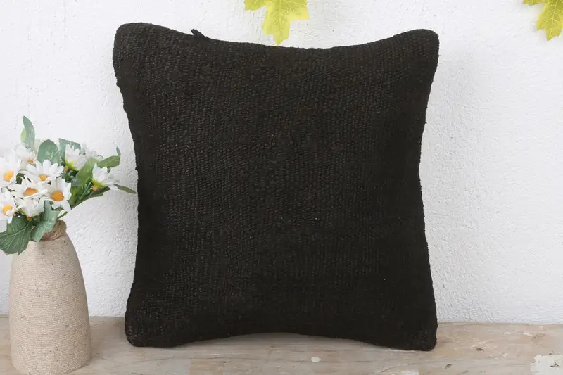 Interior Designer Pillow, 12x12 Brown Pillow Sham, Nomadic Cushion Case, Throw Kilim Pillow, Pillow Cover, Pillow for Sofa - 2
