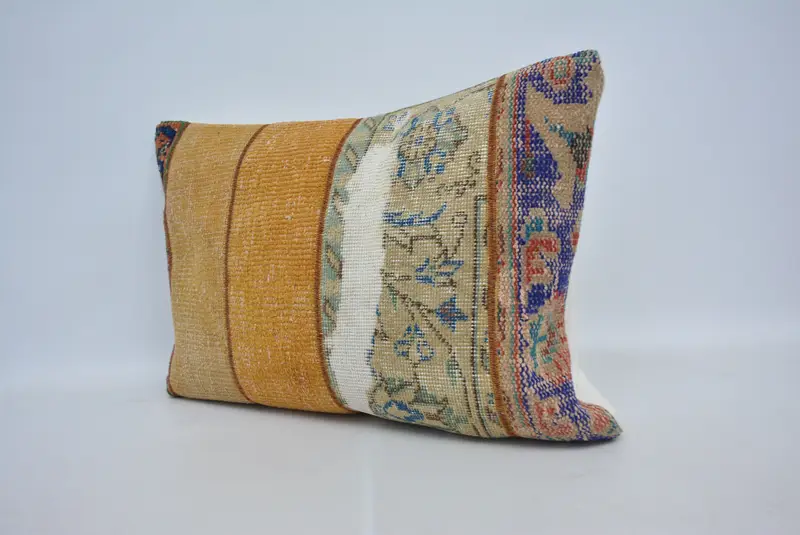 Boho Throw Pillow Case, Pillow for Sofa, Pillow, Sofa Cushion, Gift Pillow, 20x28 Orange Cushion Case, Yoga Cushion Case, Vintage Kilim Pillow - 4
