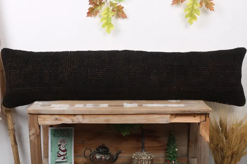 Blaues Südwestkissen mit bronzefarbenen Akzenten, handgefertigtes Wurfkissen