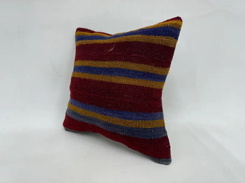 Cushion, 18x18 Red Cushion Case, Colorful Cushion, Gift Pillow, Boho Pillow Sham Cover, Antique Pillows, Boho Throw Pillow Cover - 4