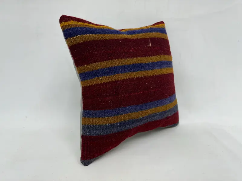 Cushion, 18x18 Red Cushion Case, Colorful Cushion, Gift Pillow, Boho Pillow Sham Cover, Antique Pillows, Boho Throw Pillow Cover - 3