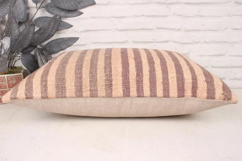 Vintage Kilim Throw Pillow, 16x24 Beige Pillow Cover, Decorative Bolster Pillow Cover, Kilim Pillow Cover, Kilim Cushion Sham, Cushion - 5