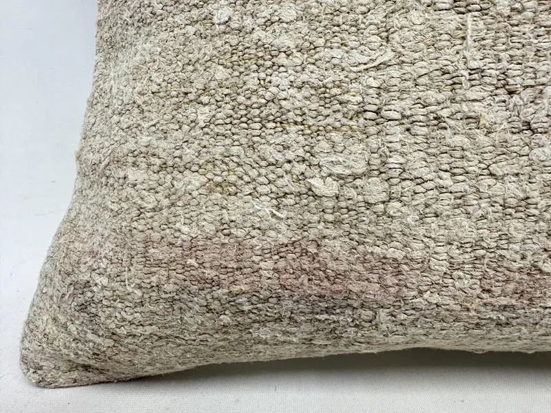 Vintage Kilim Pillow, Office Chair Cushion Cover, Pillow, 16x16 Beige Pillow, Pillow for Sofa, Rustic Pillow Sham, Pillow for Couch, Outdoor Cushion - 2