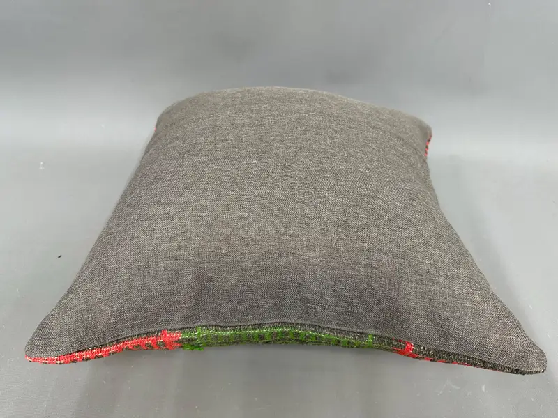 Indoor Cushion, Pillow Cover, Kilim Pillow Cover, Wholesale Cushion, Ethnical Kilim Rug Pillow, 18x18 Green Pillow, Interior Designer Pillow - 7