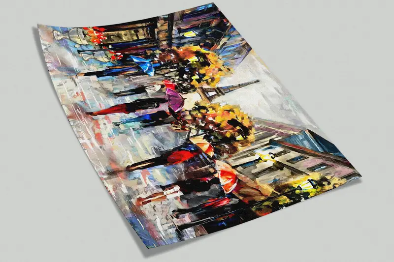 Abstract Wall Poster, View Wall Poster, Modern Wall Poster, Paris Wall Print, Autumn Wall Art, Cityscape Wall Paper, Umbrella Wall Paper, - 7