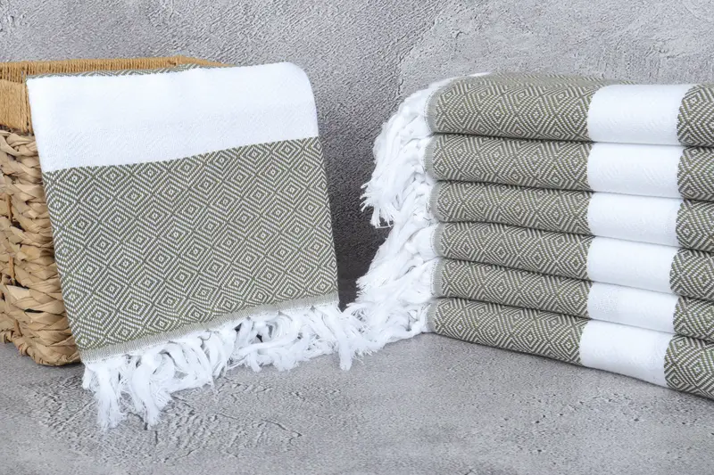 Lightweight towel, 70x40 Cotton Diamond Towel, Personalized Turkish Beach Towel, Bridal Gifts, Personalized Wedding Gift, Custom Beach Towel - 3