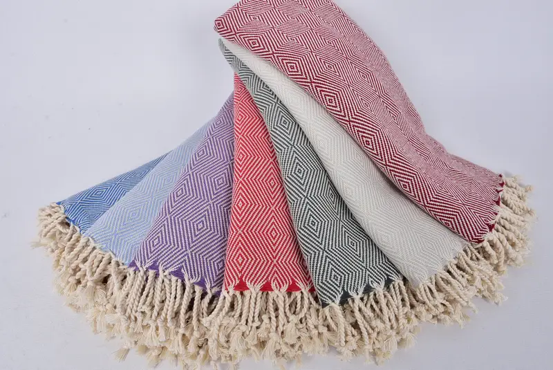 Peshtemal Towel, Monogram Turkish Towel, Guest Towel, Best Friend Gift Ideas, 70x40 Cotton Diamond Towel, Personalized Wedding Gift, Organic towel - 4