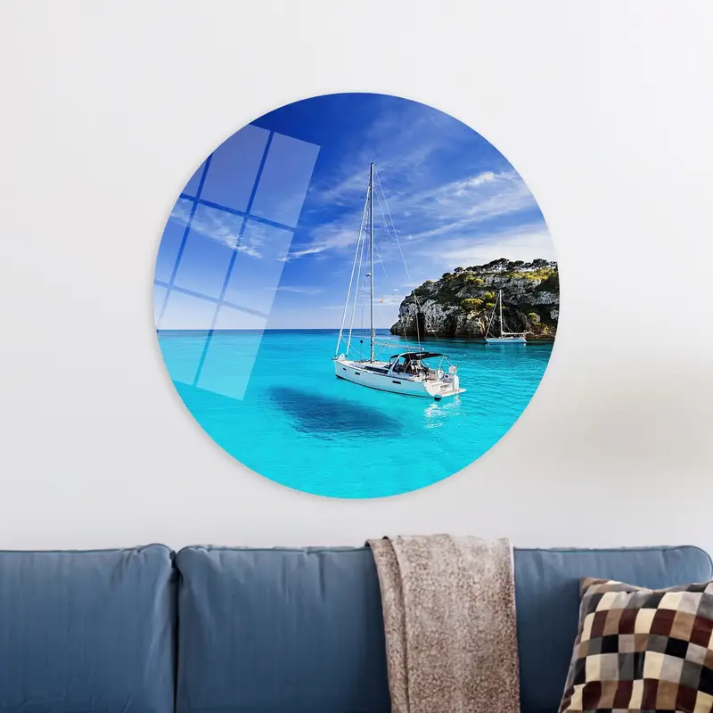 Oceanic Dream: Bedruckte Leinwandkunst mit tropischem Meerblick