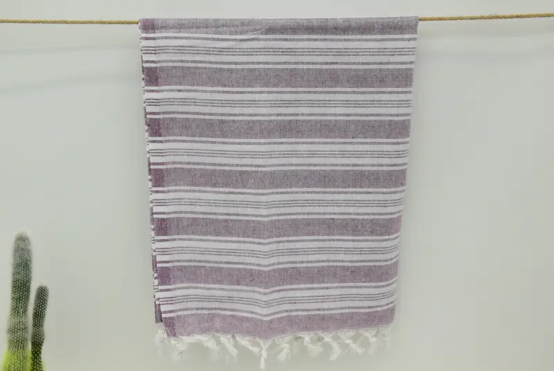 Organic towel, Turkish Towel USA, 70x40 Cotton Striped Towel, Custom Beach Towel, Wedding Gift For Bride, Custom monogram Turkish beach towel USA - 7