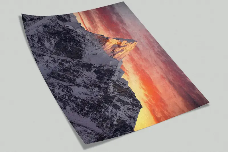 Modern Wall Paper,Sunset Mural,Snow Mountain Wall Painting,3d Wall Paper,Custom Wall Paper,Everest Wall Decor,Sunrise Wall Painting, - 9