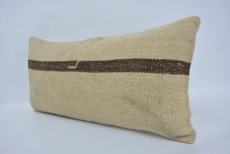 12x24 Beige Pillow Case, Turkish Pillow, Kilim Cushion Sham, Accent Pillow, Cushion Cover, Farmhouse Pillow Case, Pillow for Couch - 4