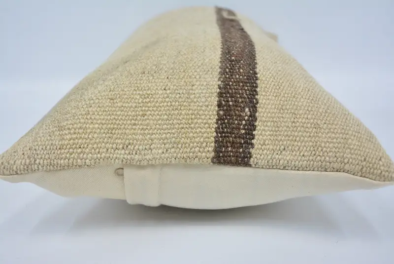 12x24 Beige Pillow Case, Turkish Pillow, Kilim Cushion Sham, Accent Pillow, Cushion Cover, Farmhouse Pillow Case, Pillow for Couch - 5