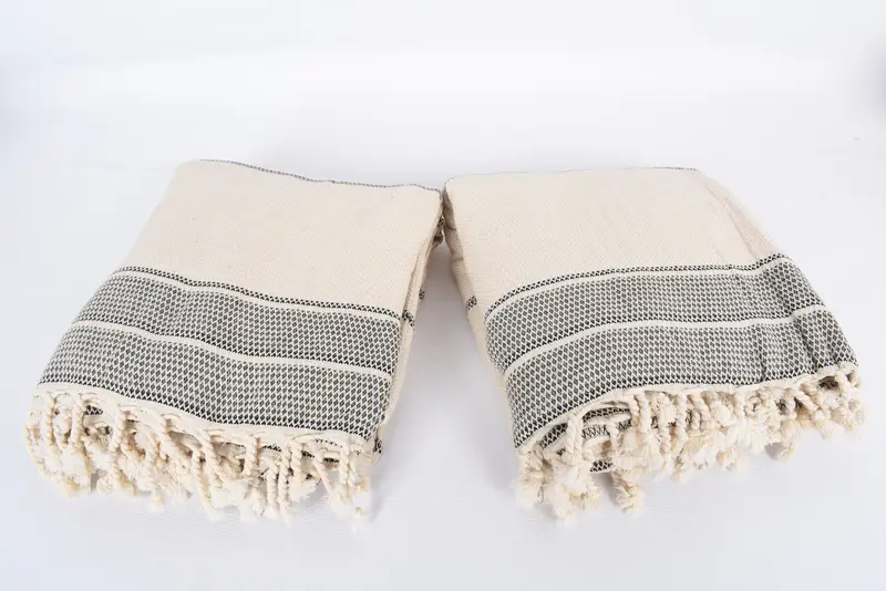 Valentinstagsgeschenk für sie, türkische Decke, türkische Handtuchdecke, Hochzeitsbevorzugungen, Brautjungferngeschenke, Familiengeschenk, 104x96 Baumwollstreifentuch - 6
