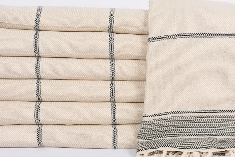 Valentinstagsgeschenk für sie, türkische Decke, türkische Handtuchdecke, Hochzeitsbevorzugungen, Brautjungferngeschenke, Familiengeschenk, 104x96 Baumwollstreifentuch - 2