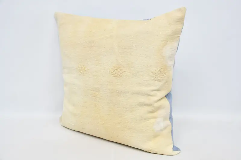 Turkish Kilim Pillow, Bohemian Cushion Cushion Cover, Pillow for Sofa, Pillow Cover, Throw Kilim Pillow, 32x32 White Pillow - 4