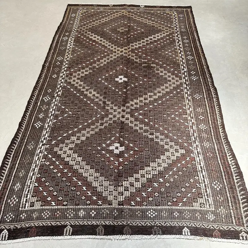 Alfombra Rayas Marrón & Beige 1,8x2,8m Decoración Elegante