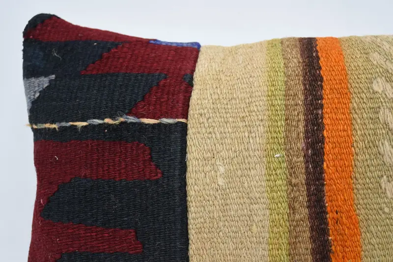 Pillow for Couch, Vintage Kilim Throw Pillow, Gift Pillow, Neutral Throw Pillow Cover, 12x20 Beige Pillow Case, Sofa Bolster Pillow, Cushion Case - 2