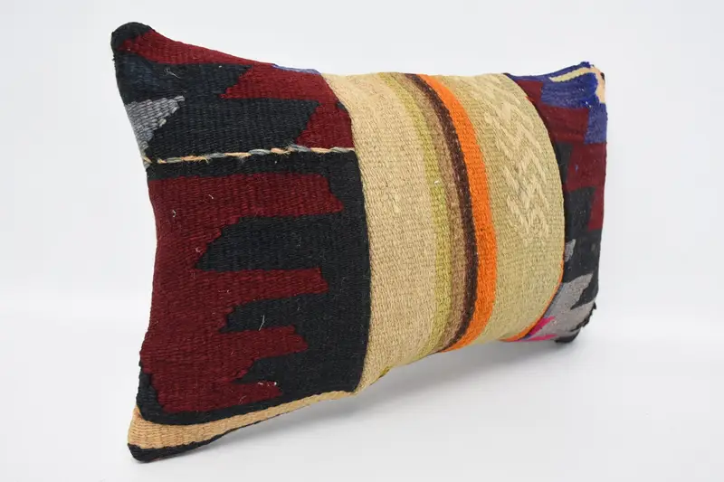 Pillow for Couch, Vintage Kilim Throw Pillow, Gift Pillow, Neutral Throw Pillow Cover, 12x20 Beige Pillow Case, Sofa Bolster Pillow, Cushion Case - 3