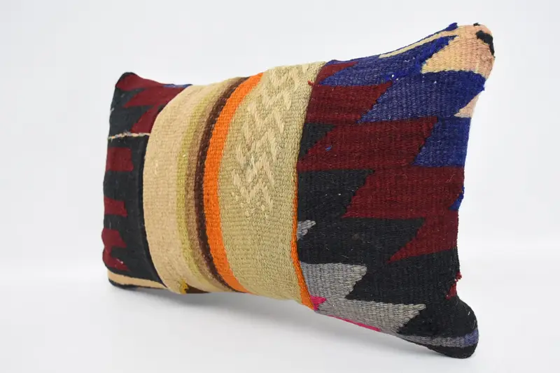 Pillow for Couch, Vintage Kilim Throw Pillow, Gift Pillow, Neutral Throw Pillow Cover, 12x20 Beige Pillow Case, Sofa Bolster Pillow, Cushion Case - 4