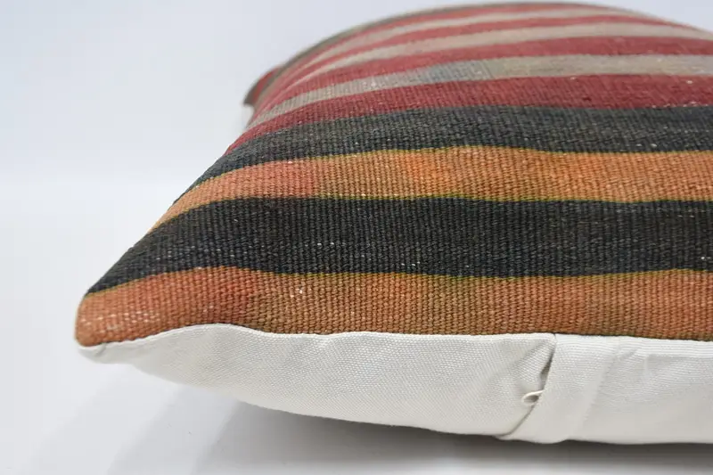 Pillow Sham, Bright Cushion, 20x28 Red Pillow, Pillow for Sofa, Aesthetic Pillow Case, Bed Pillow Case, Kilim Pillow, Turkish Pillow - 5