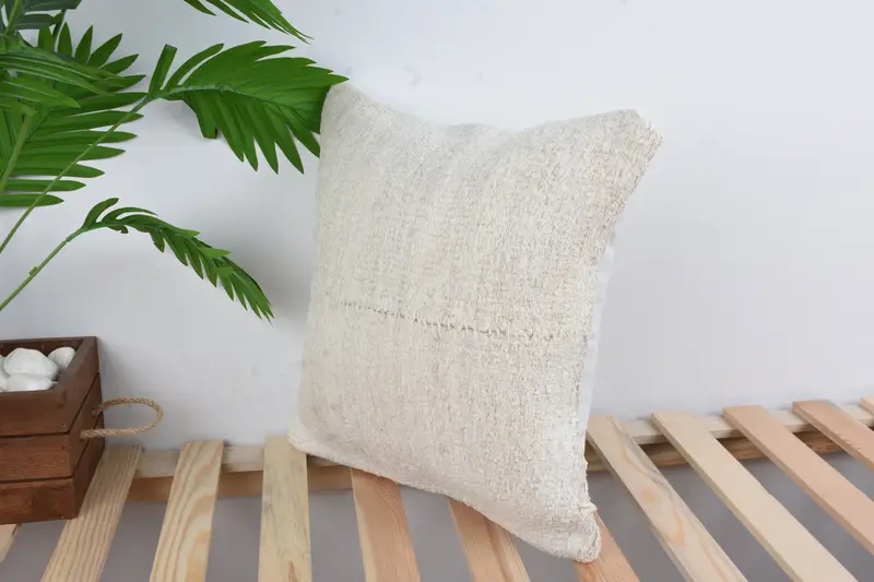 Personalized Gift Pillow Cushion Case, 16x16 White Cushion, Ethnical Kilim Rug Pillow, Cushion Case, Kilim Pillow, Pillow for Sofa - 5