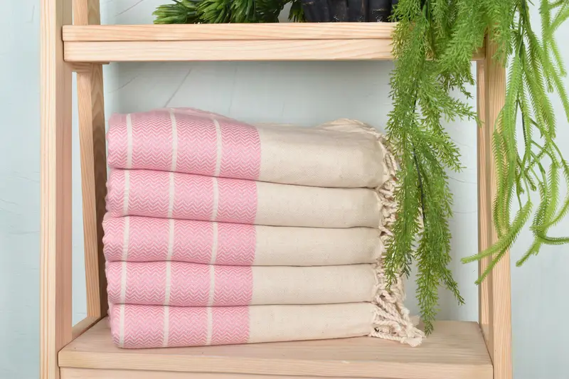 Summer Gift Ideas, Wedding Towel, Large Turkish Towel, Turkish hand towel, Bachelorette Gifts, 68x40 Linen Zig zag Towel, Bachelorette Favor - 1
