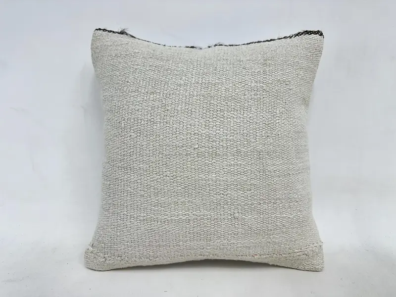 Couch Cushion, Luxury Cushion Case, Pillow Cover, 16x16 Beige Pillow Sham, Pillow for Couch, Throw Kilim Pillow, Kilim Pillow Cover - 1