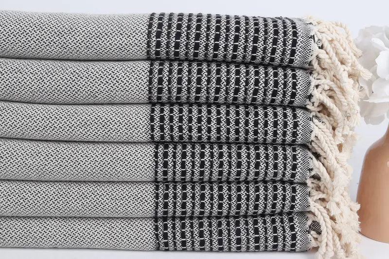 Wedding Hand Made Gift, Beach Towel Bulk, 70x36 Cotton Striped Towel, Peshtemal Towel, Turkish bath towel for spa, House Warming Gift, Thin towel - 3