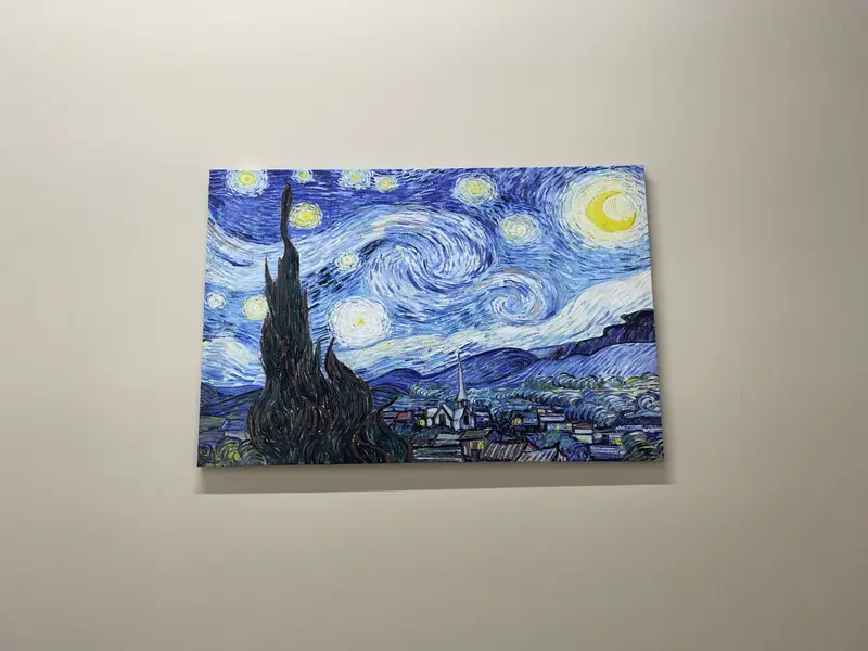 ヴィンセント・ヴァン・ゴッホ 星月夜 ブルー オイル キャンバス プリント
