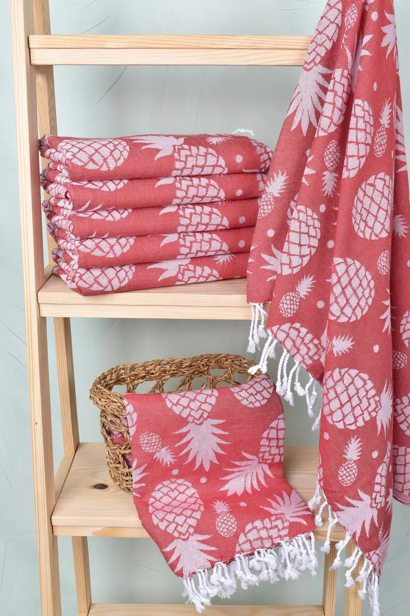 Valentines Day Gift Idea, Custom Name Towel, Bridal Shower Gift, Custom Wedding Gift, 70x36 Cotton Pineapple Design Towel, Beach Towel Bulk - 4