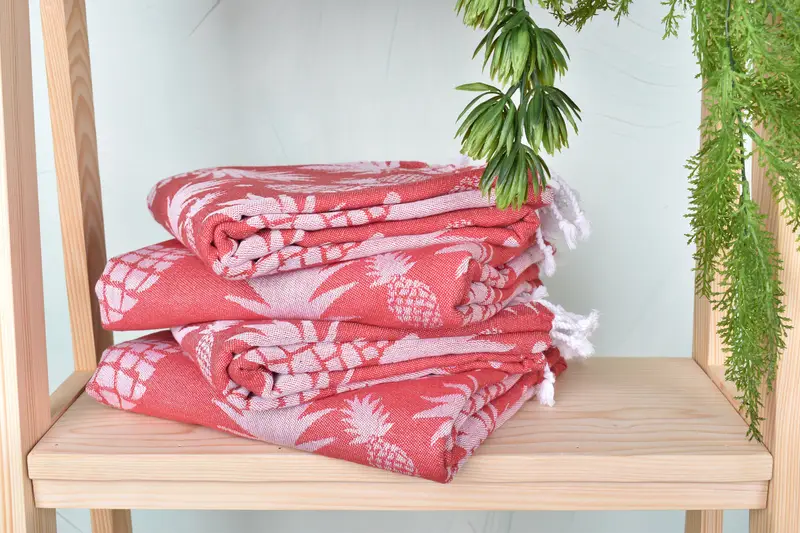 Valentines Day Gift Idea, Custom Name Towel, Bridal Shower Gift, Custom Wedding Gift, 70x36 Cotton Pineapple Design Towel, Beach Towel Bulk - 8