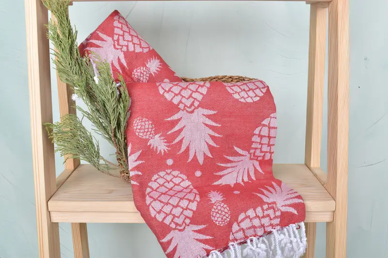 Valentines Day Gift Idea, Custom Name Towel, Bridal Shower Gift, Custom Wedding Gift, 70x36 Cotton Pineapple Design Towel, Beach Towel Bulk - 5
