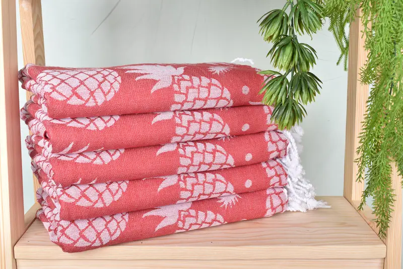 Valentines Day Gift Idea, Custom Name Towel, Bridal Shower Gift, Custom Wedding Gift, 70x36 Cotton Pineapple Design Towel, Beach Towel Bulk - 3