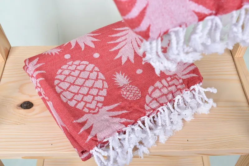 Valentines Day Gift Idea, Custom Name Towel, Bridal Shower Gift, Custom Wedding Gift, 70x36 Cotton Pineapple Design Towel, Beach Towel Bulk - 6