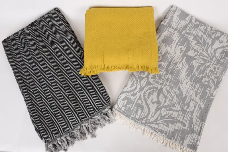 Bachelorette Gifts, 80x60 Cotton Set of 5 Towel, Decorative Blanket, Woven Blanket, Best Wedding Gift, Unique Gift, Turkish Cotton Throw Blanket - 7