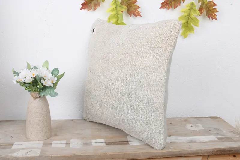 14x14 White Pillow Cover, Pillow for Couch, Turkish Corner Pillow Cover, Home Decor Pillow, Boho Pillow, Cushion, Sofa Cushion - 4